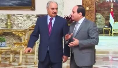 قائد الجيش الليبي حفتر في ضيافة الرئيس المصري السيسي